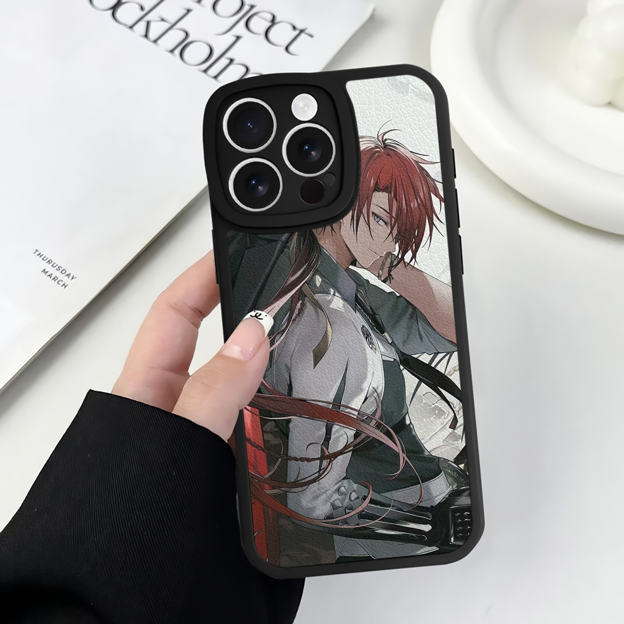 （画像用） 刀剣乱舞 Touken Ranbu 【iPhone 16シリーズ対応】シリコンスマホケース（レザー調） 材質：シリコン